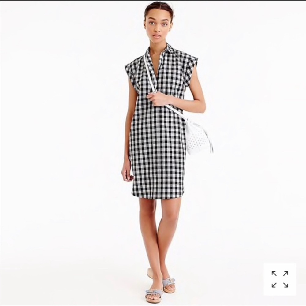 J. Crew  checkered shirtdress